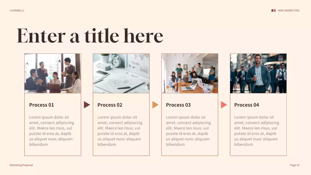 brown professional marketing report