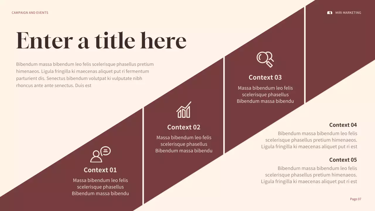 brown professional marketing report