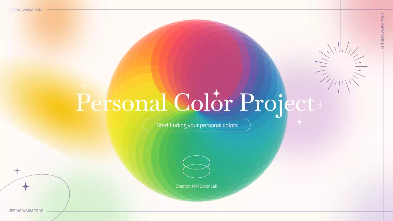 Rainbow Elegant Color Guide Planner Presentation