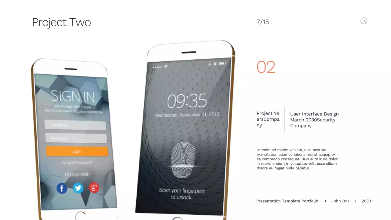 Orange Modern Portfolio Presentation