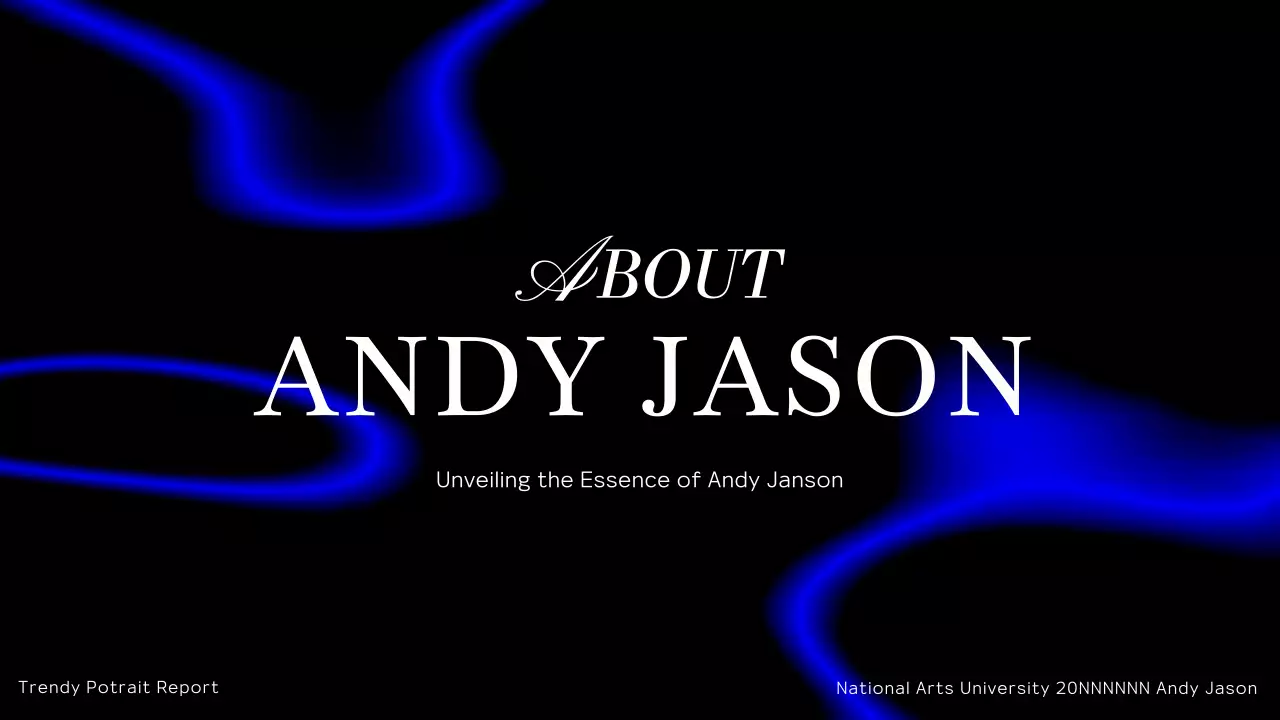 블랙 트렌디 초상화 보고서 프레젠테이션