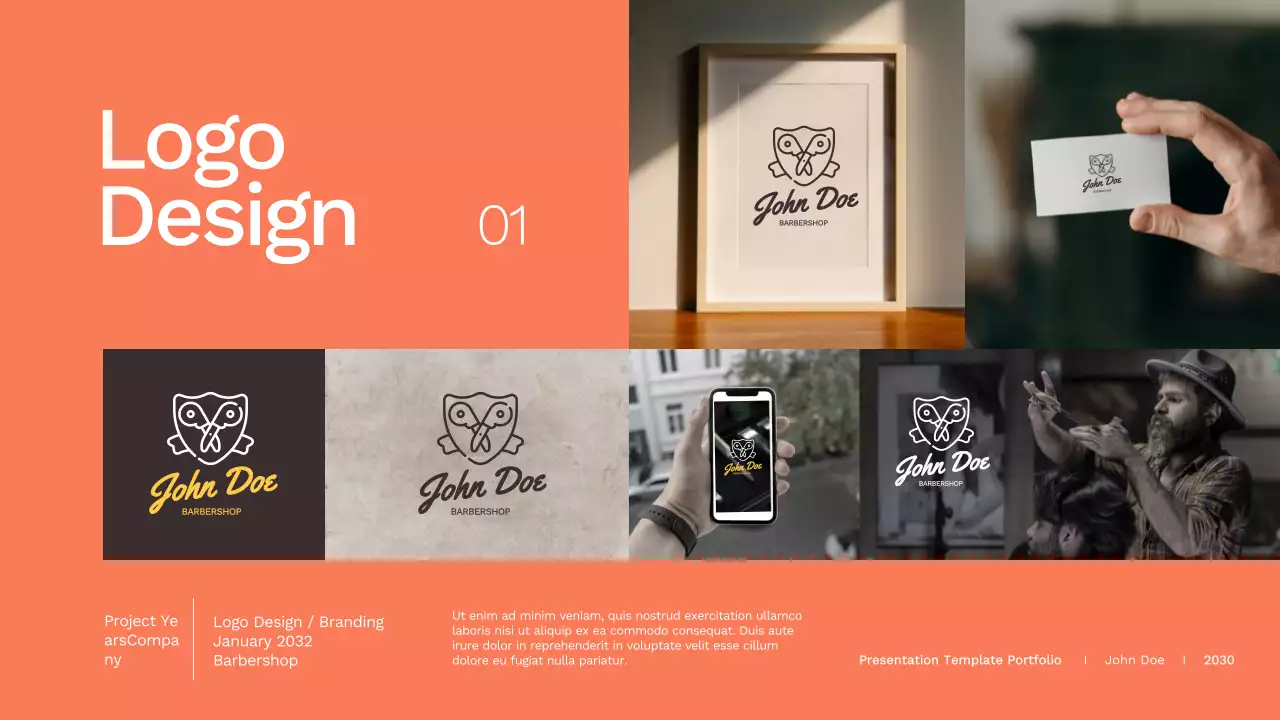 Orange Modern Portfolio Presentation