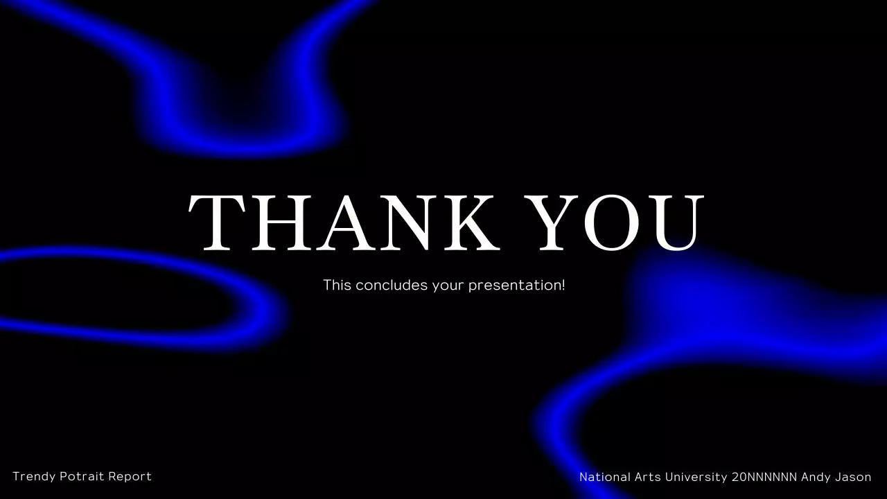 블랙 트렌디 초상화 보고서 프레젠테이션