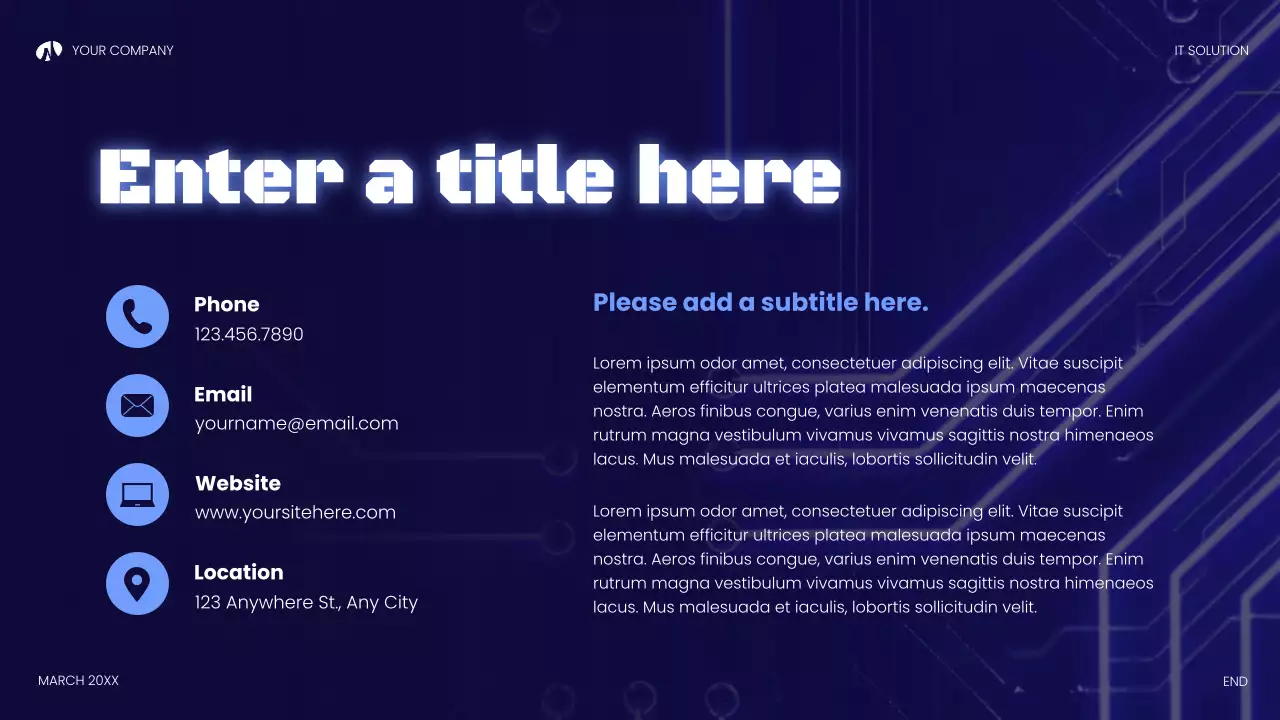 blue modern technology presentation