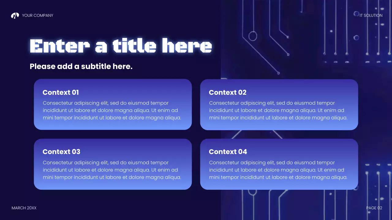 blue modern technology presentation