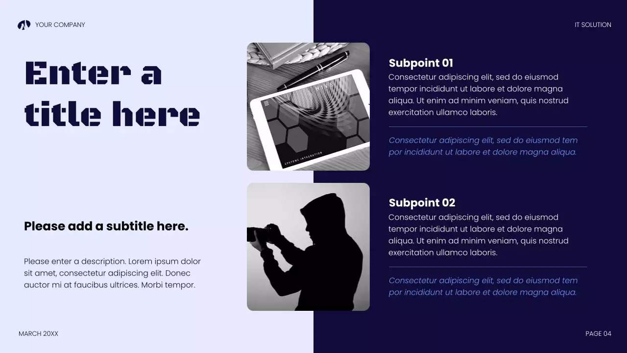 blue modern technology presentation