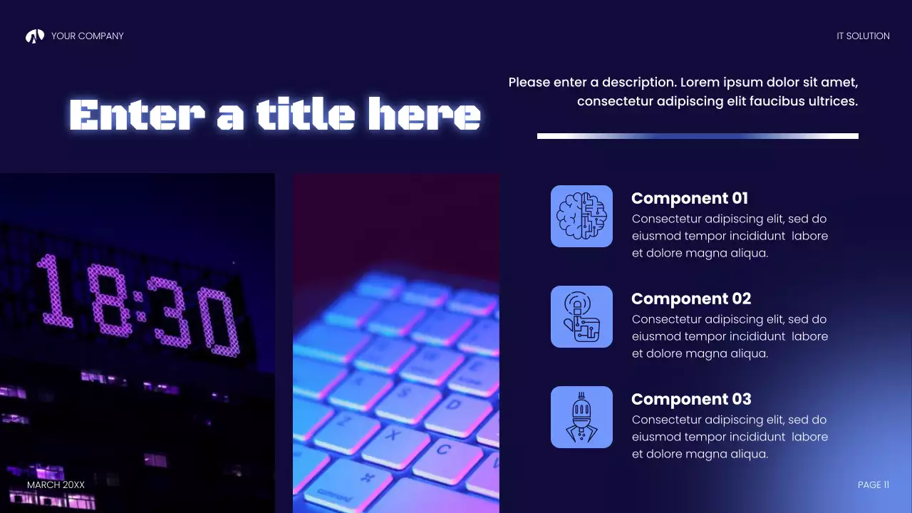 blue modern technology presentation