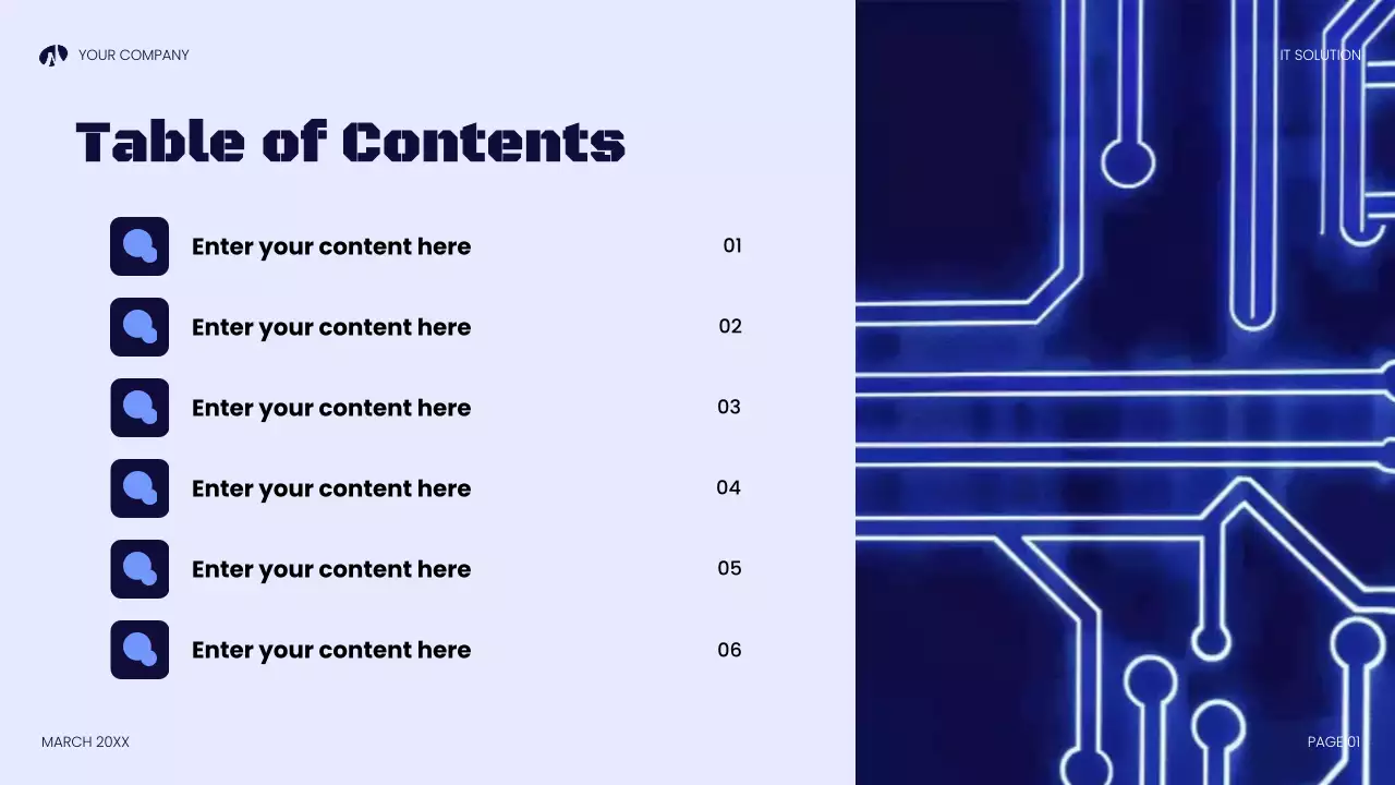 blue modern technology presentation