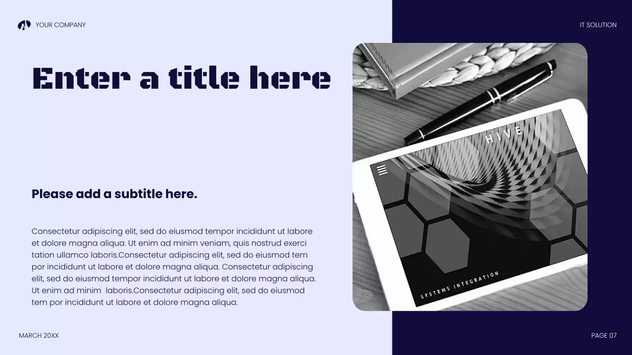 blue modern technology presentation