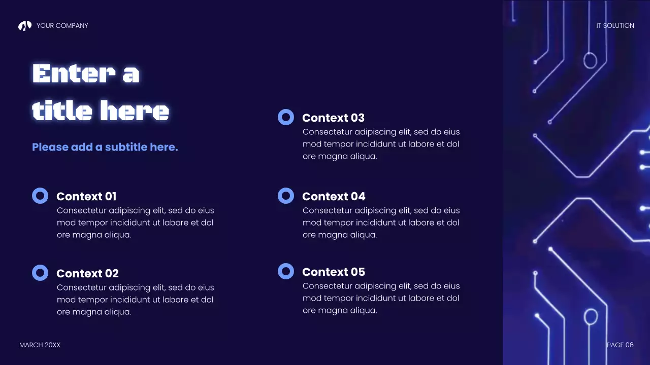 blue modern technology presentation