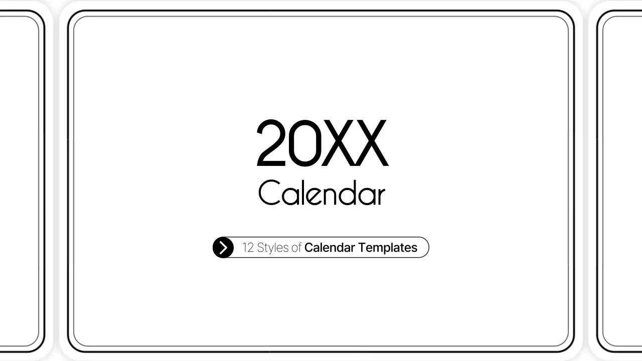 White Modern Calendar Template Presentation