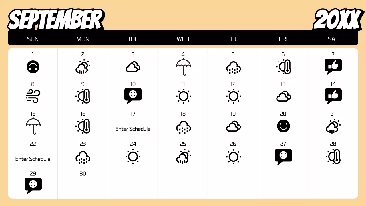 White Modern Calendar Template Presentation