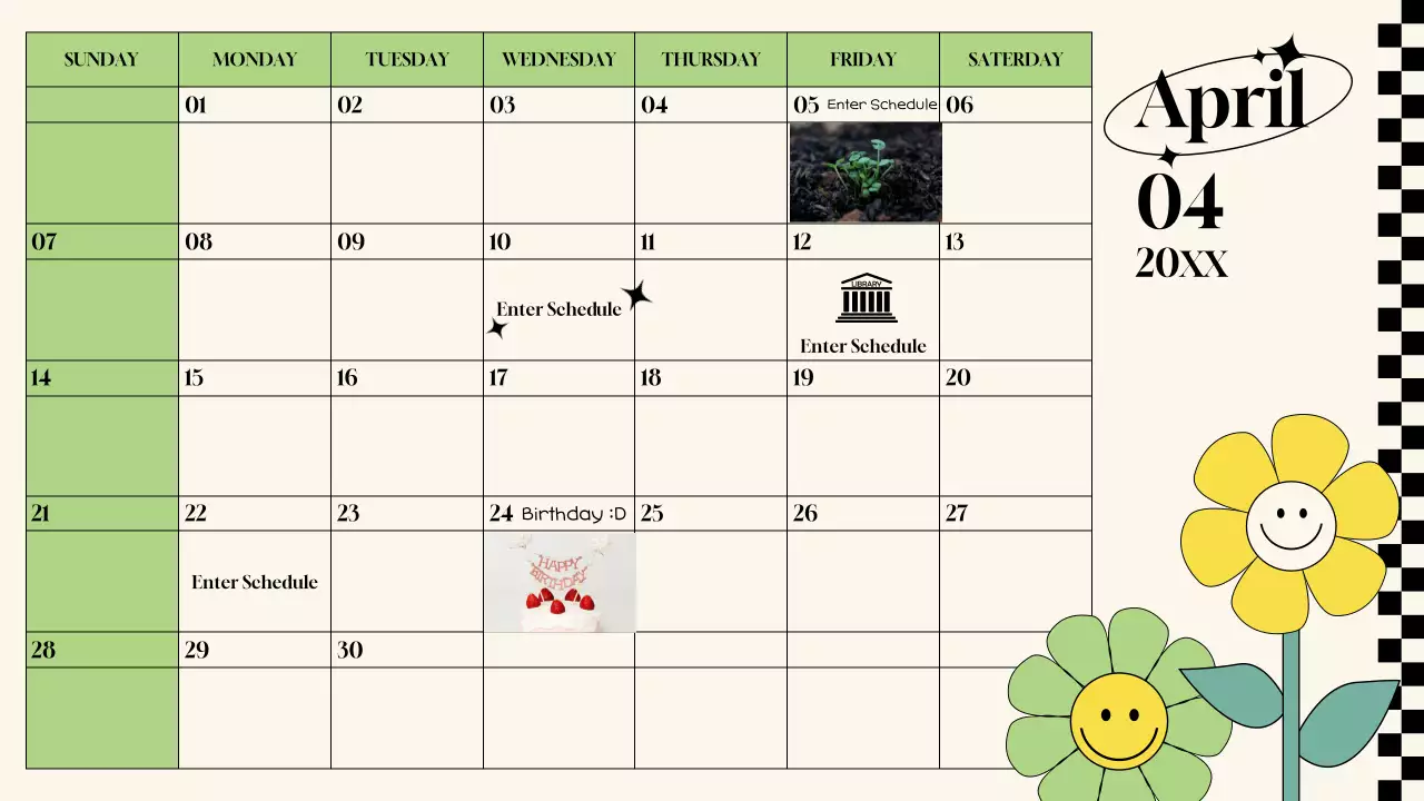 White Modern Calendar Template Presentation
