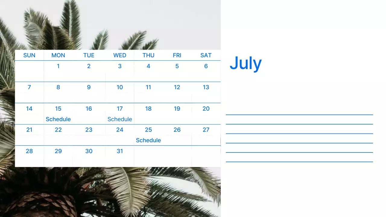 White Modern Calendar Template Presentation
