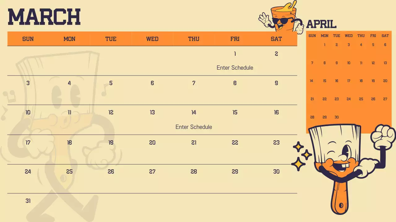 White Modern Calendar Template Presentation