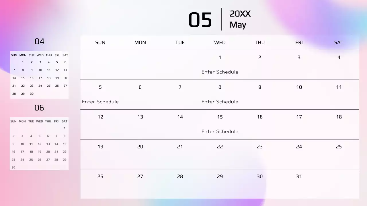 White Modern Calendar Template Presentation