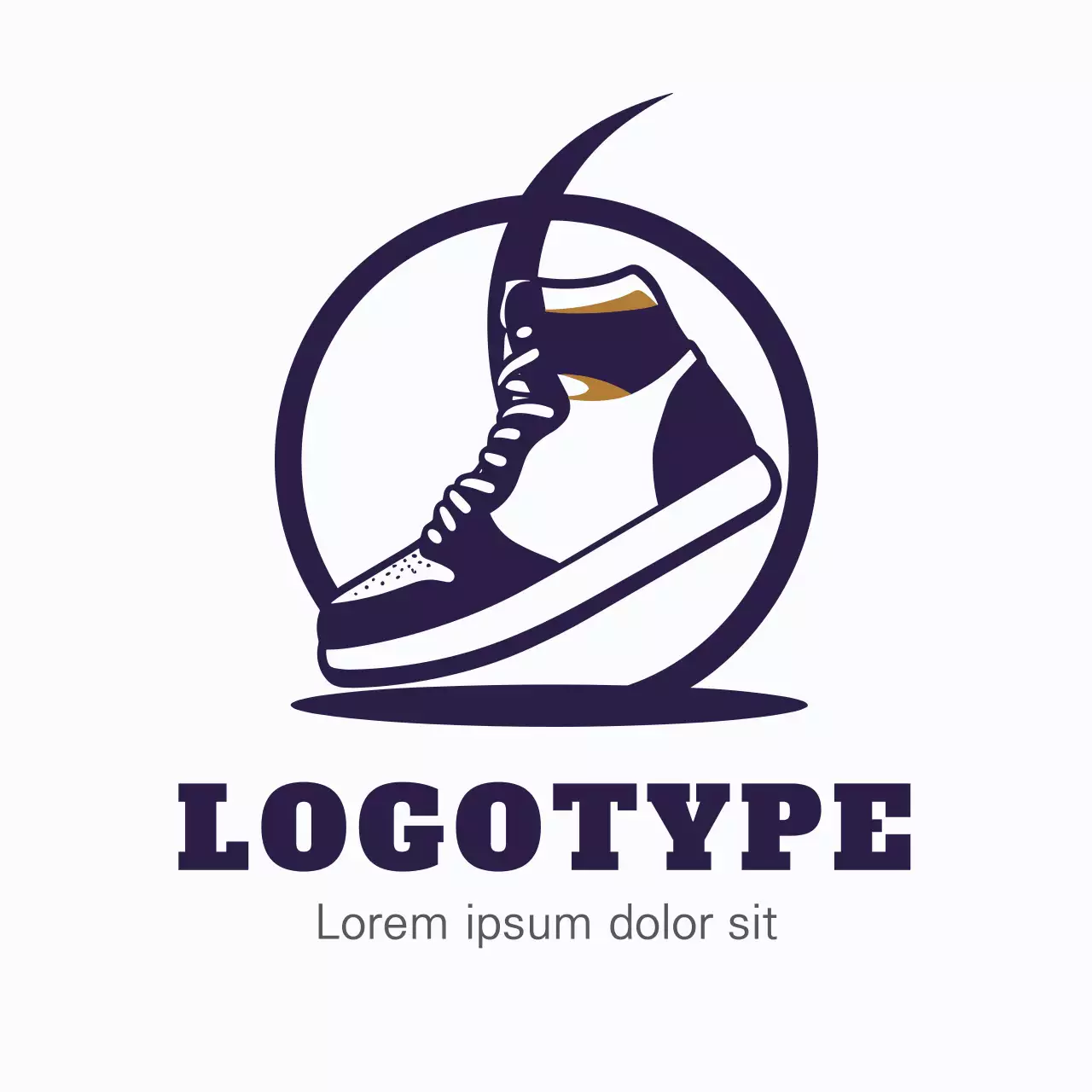 Navy Modern Sneaker Logo