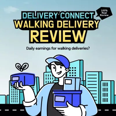 Blue Modern Delivery Review Promotion Social Media Post