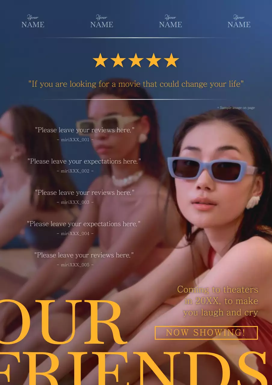 Blue Trendy Movie Promotion Poster