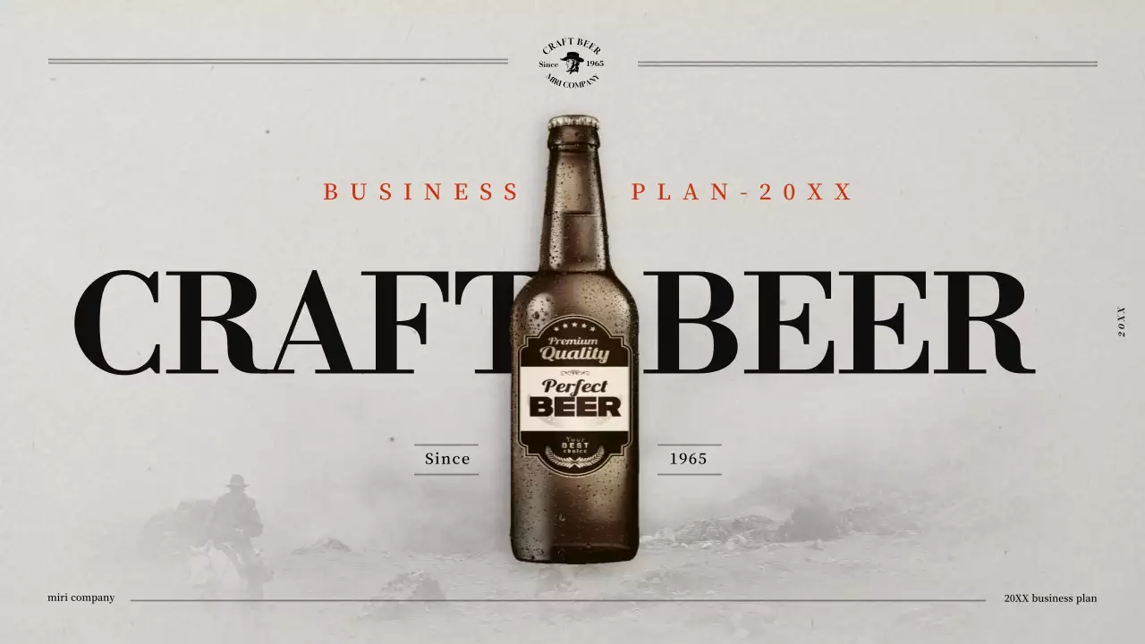 베이지 빈티지 크래프트 맥주 사업 계획 프레젠테이션