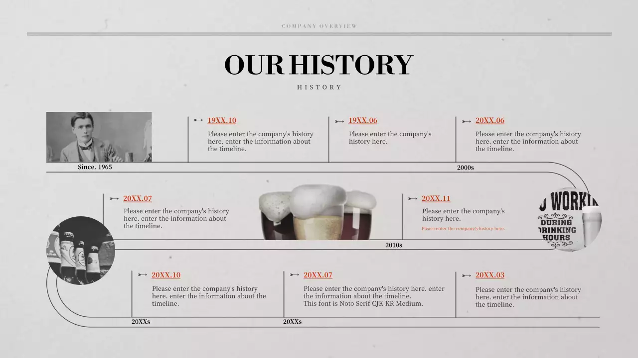 베이지 빈티지 크래프트 맥주 사업 계획 프레젠테이션