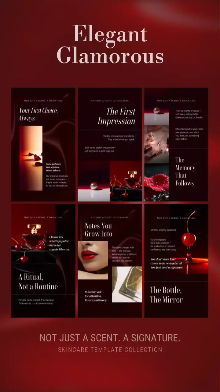 Red Elegant Skincare Promotion Instagram Story Post