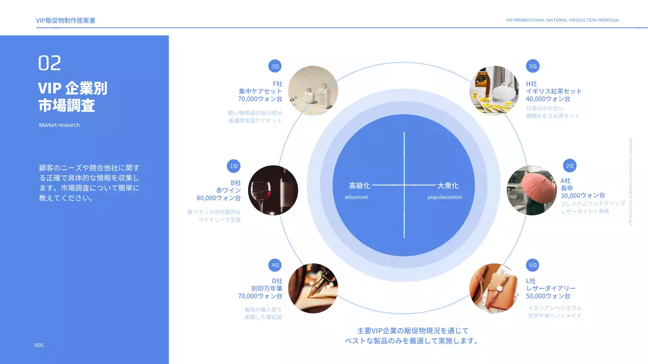 ブルートーンのVIP販促物制作提案書