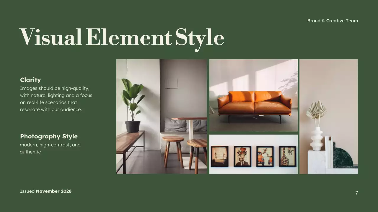 Green Minimal Brand Guideline Presentation