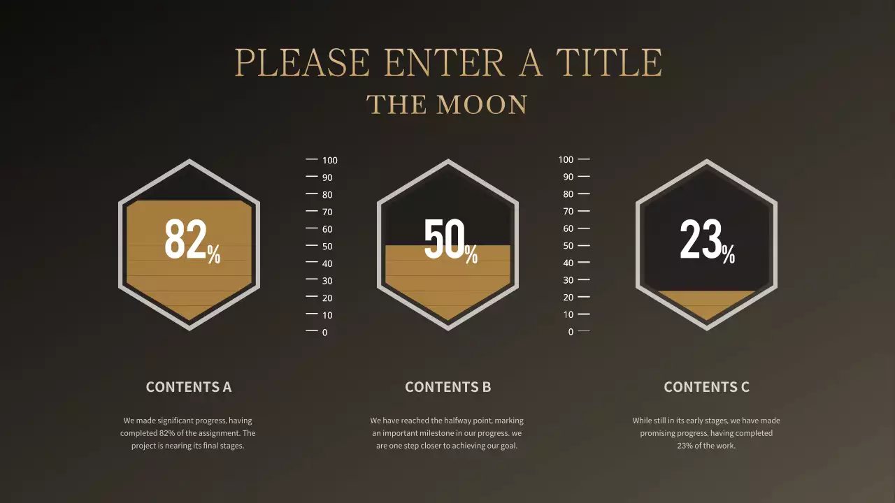 Black Elegant Progress Report Presentation Infographic