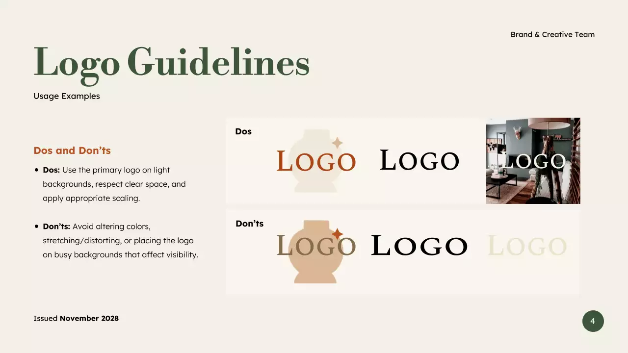 Green Minimal Brand Guideline Presentation