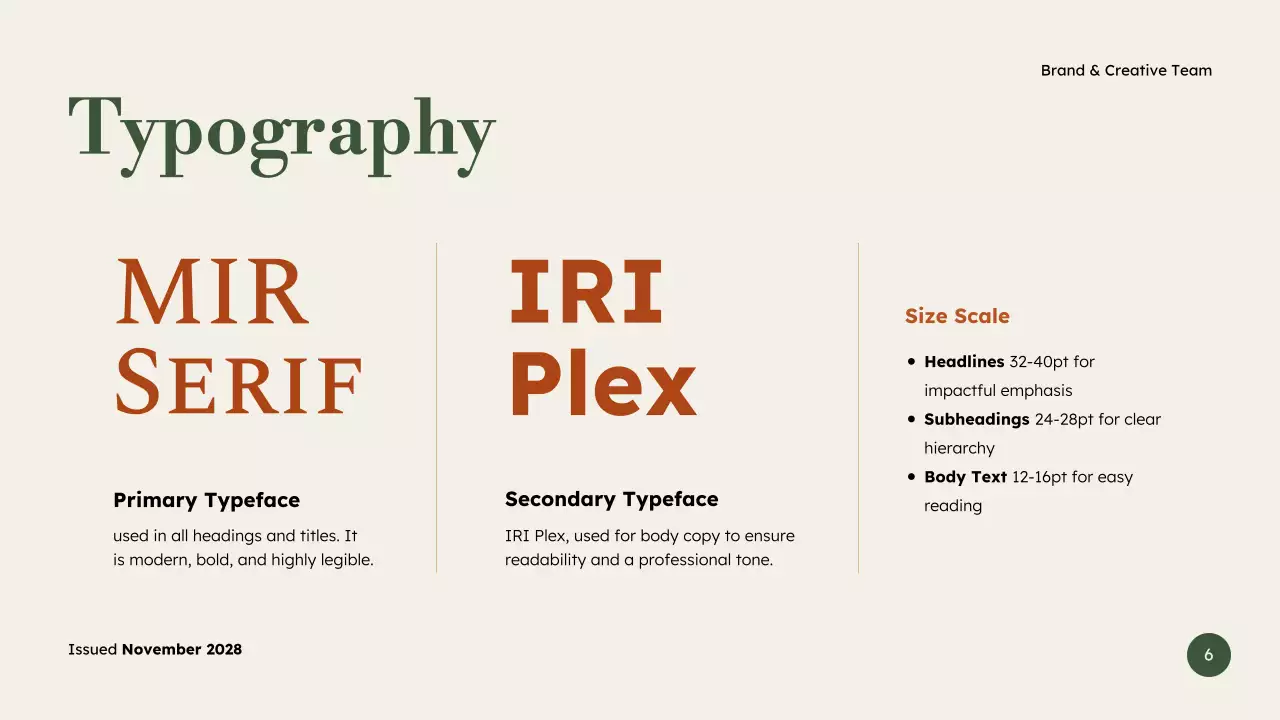 Green Minimal Brand Guideline Presentation