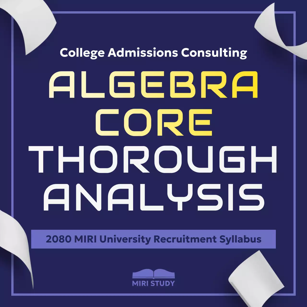 Navy Professional Algebra Guide Social Media Post