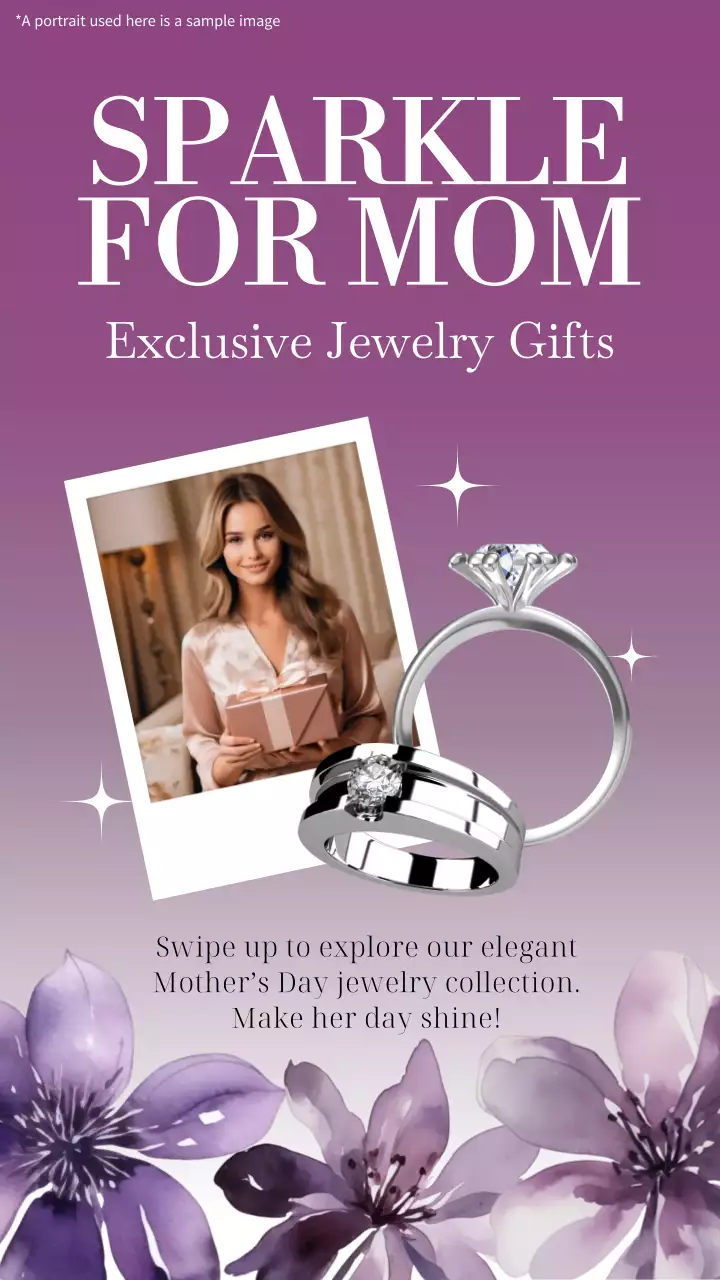Purple Elegant Jewelry Promotion Instagram Post