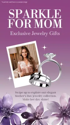 Purple Elegant Jewelry Promotion Instagram Post