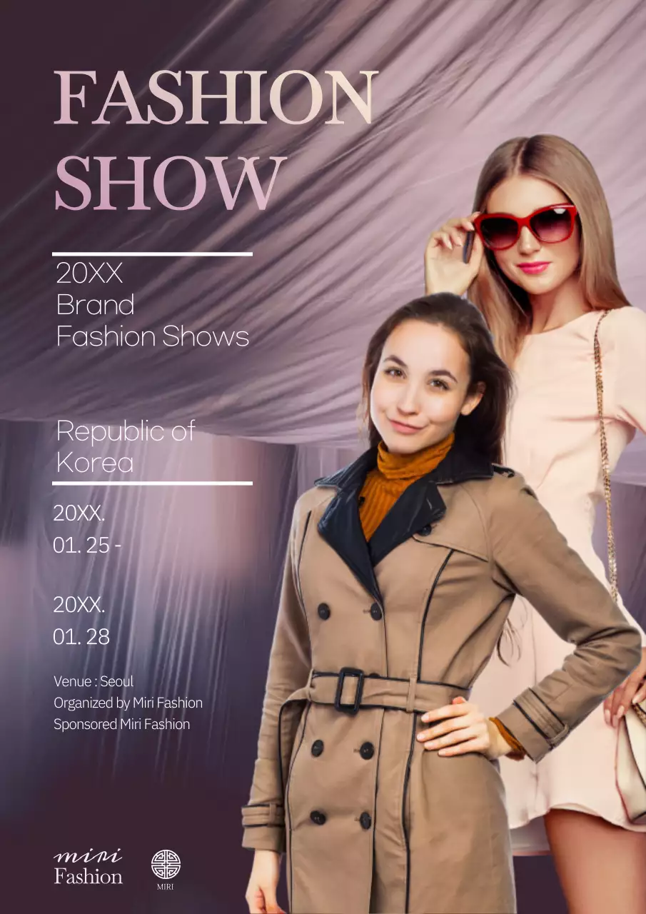 Purple Elegant Fashion Event Poster