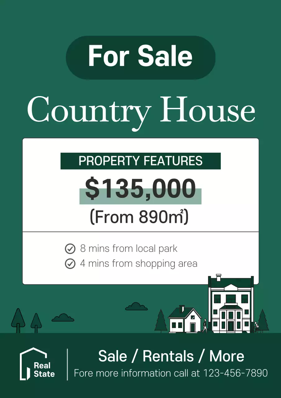 Green Classic Real Estate Advertisement