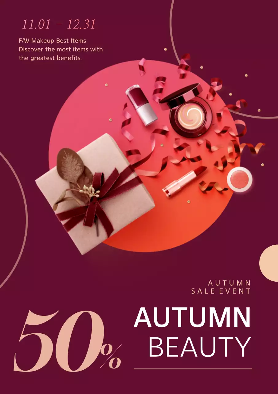 Wine Elegant Beauty Promotion Poster