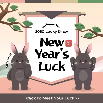 A cute concept with a vivid pink tone See your fortune for the New Year's Eve