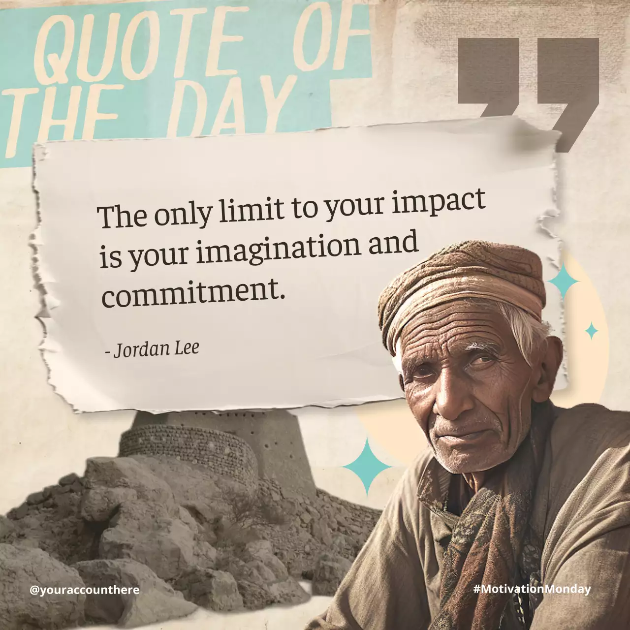 Beige Traditional Motivation Announcement Social Media Post