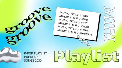 Blue Trendy K-Pop Playlist YouTube Thumbnail