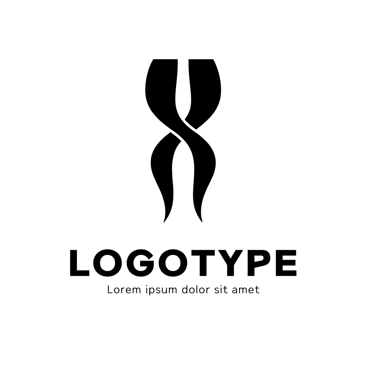 Black Minimal Design Logo