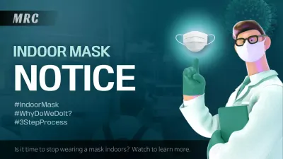 Teal Modern Mask Notice YouTube Thumbnail