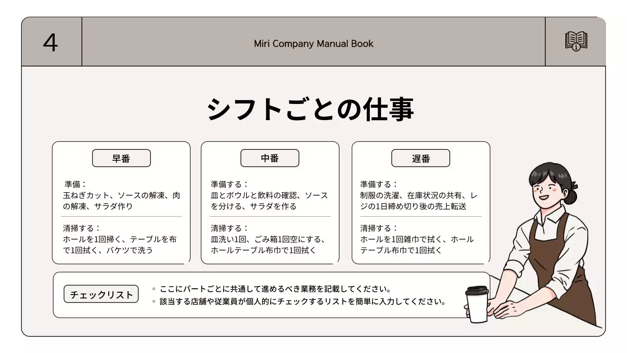 茶色 シンプル マニュアル ドキュメント プレゼンテーション