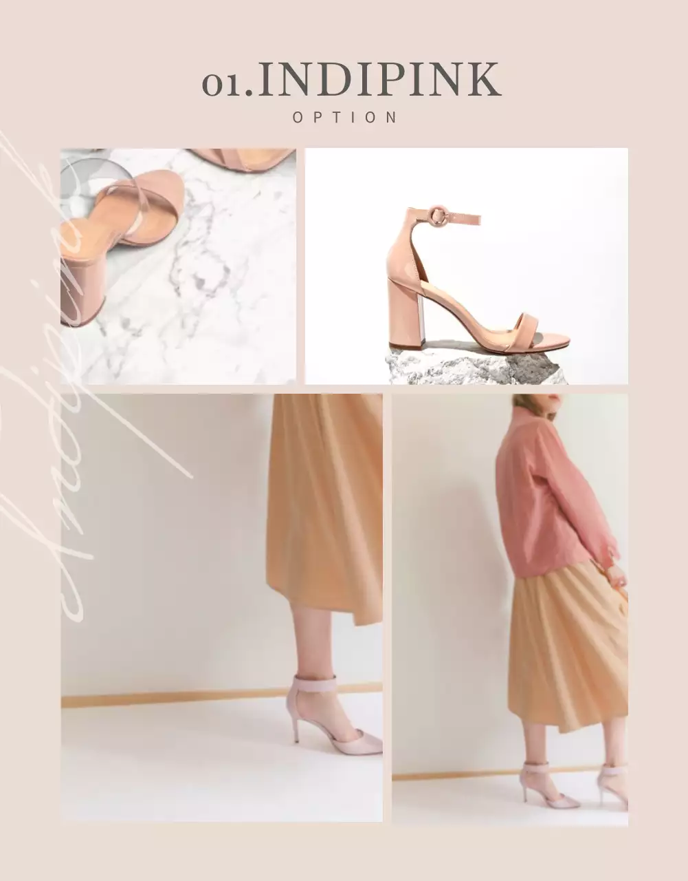 ピンク シンプル サンダル メニュー 詳細ページ