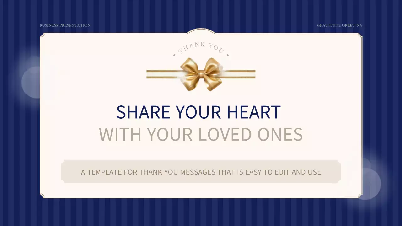 Navy Professional Greetings Template Presentation