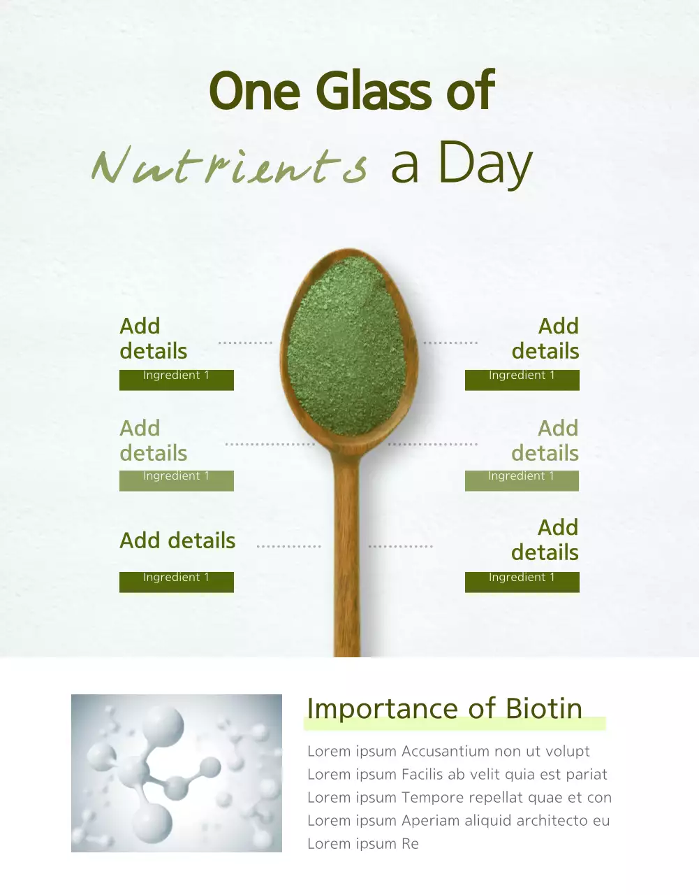 Poster Promosi Protein Hijau Modern