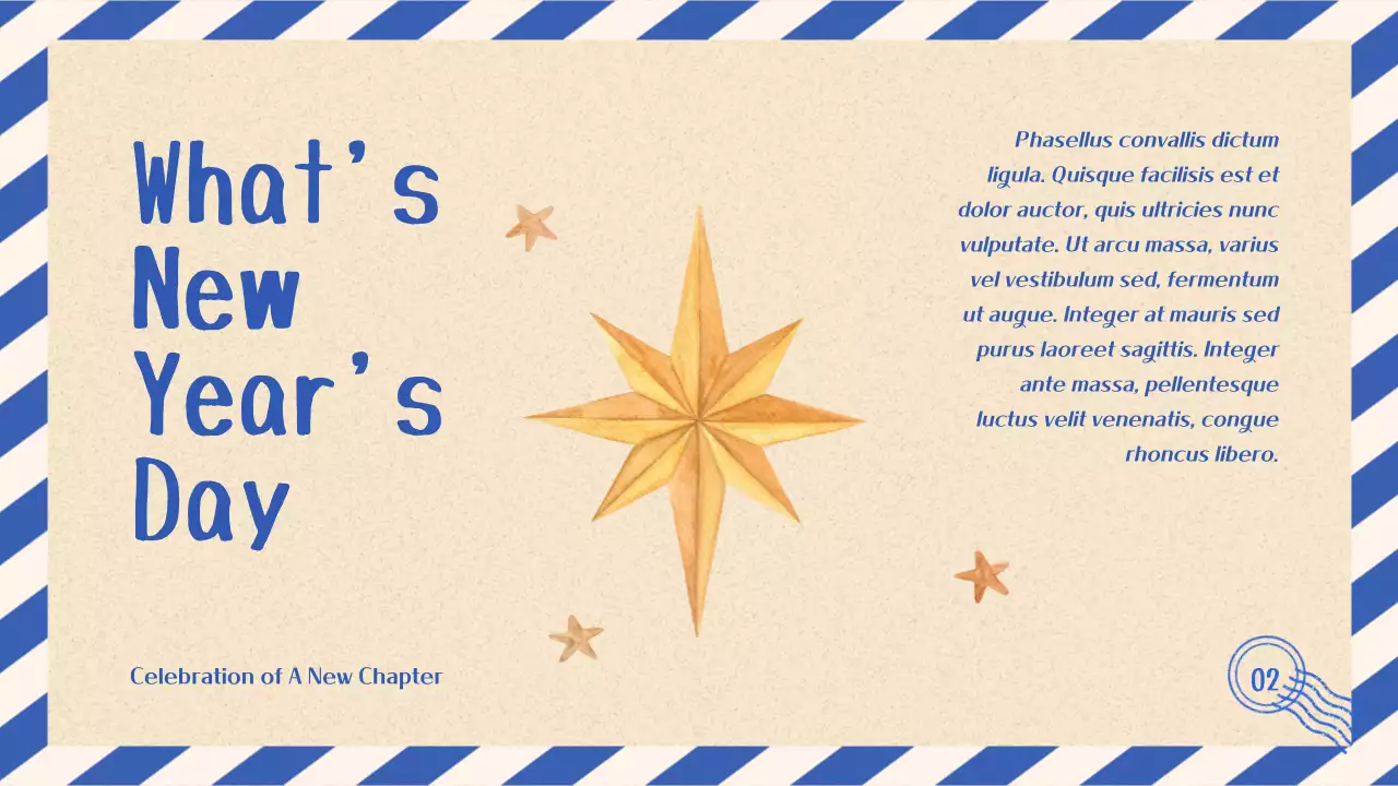 베이지색 심플한 새해카드 프레젠테이션