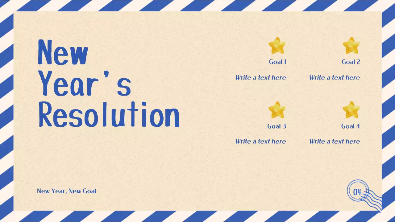 베이지색 심플한 새해카드 프레젠테이션