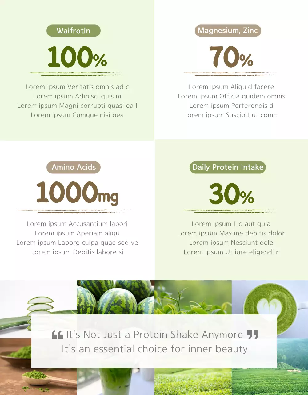 Poster Promosi Protein Hijau Modern