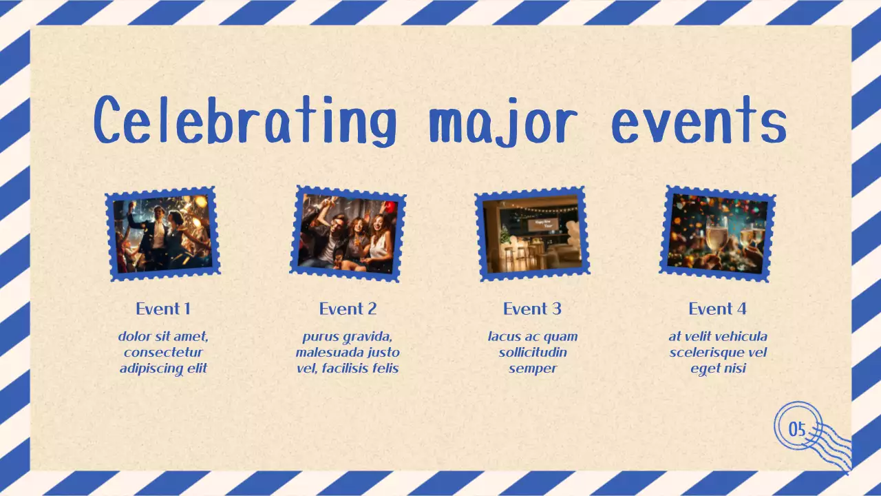 베이지색 심플한 새해카드 프레젠테이션